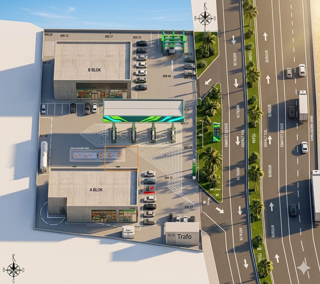 bademağacı istasyon 3d