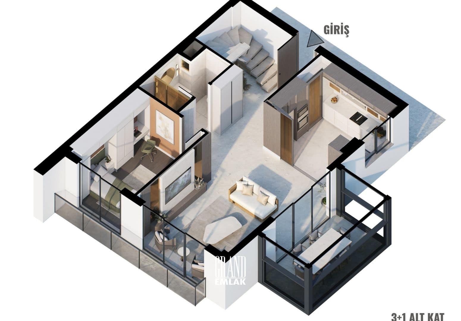 Konyaaltı Coordinat 24’te Teraslı Lüks 3+1 Satılık Dubleks Daire (37)