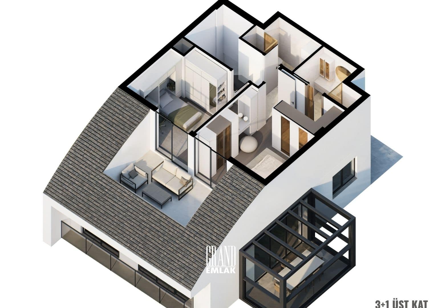 Konyaaltı Coordinat 24’te Teraslı Lüks 3+1 Satılık Dubleks Daire (41)