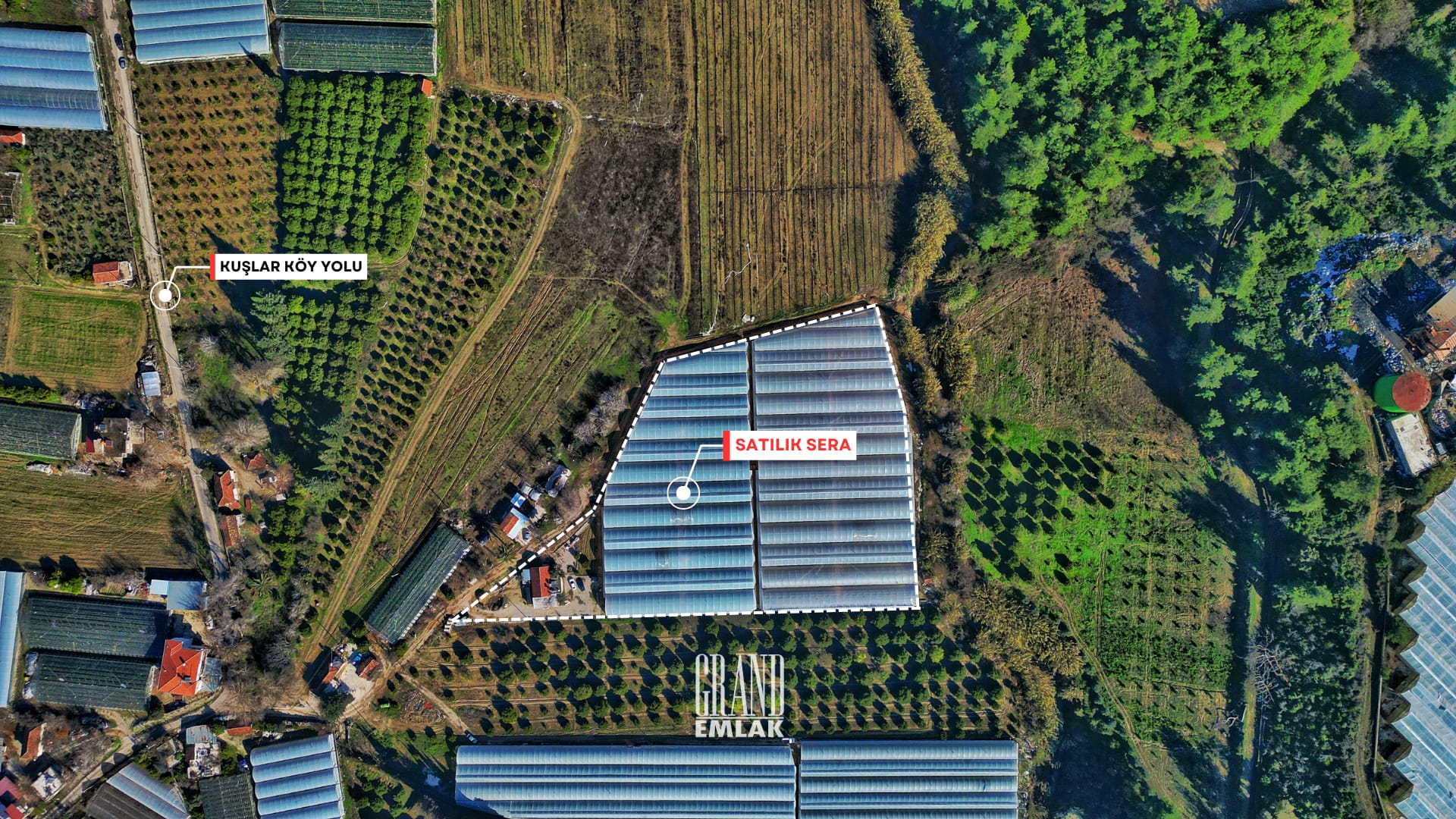 SERİK, KUŞLAR’DA SATILIK 12,7 DÖNÜM ARAZİ VE SERA 1 (4)