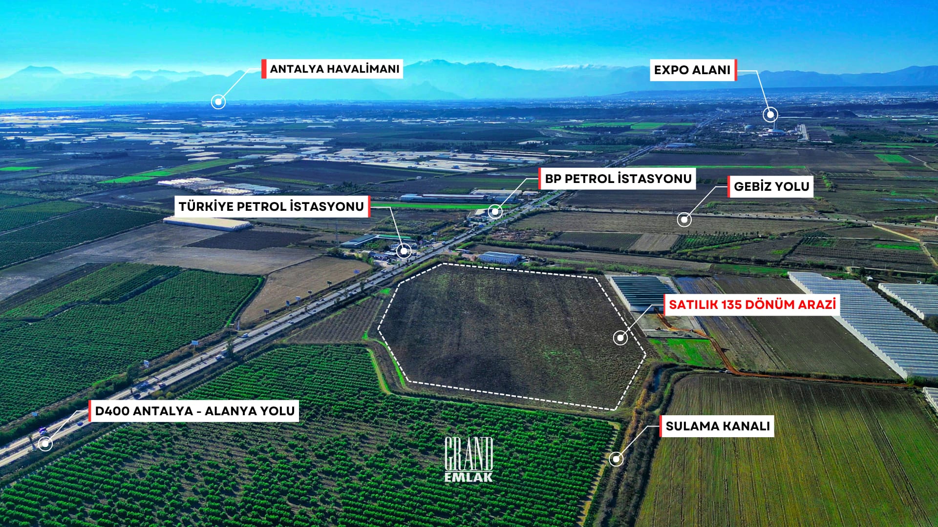 Serik, Yukarıkocayatak’ta Expo’ya Yakın 135 dönüm Satılık Tarla (3)