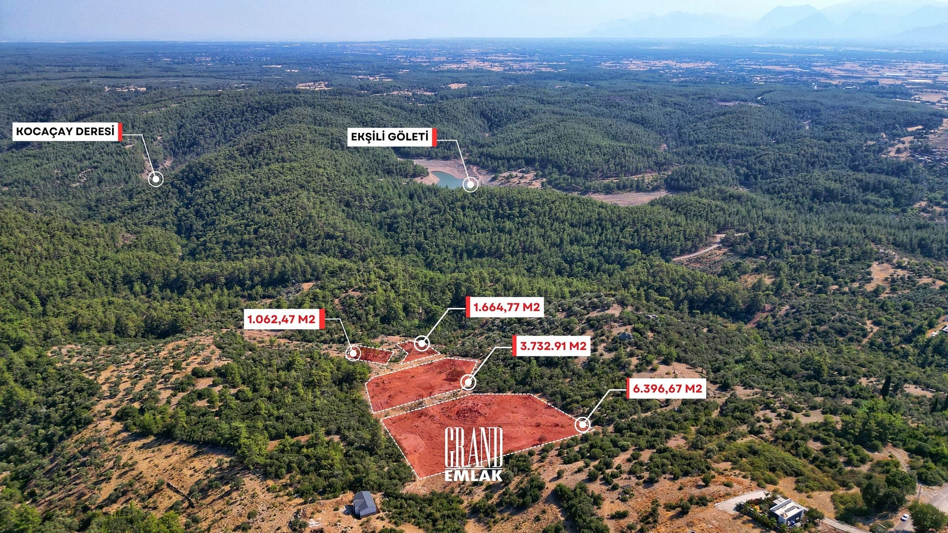 Antalya Döşemealtı Ekşili Göleti Yakını, Orman İçinde Yatırımlık Manzaralı Satılık 12.584 m2 Arsalar (7)