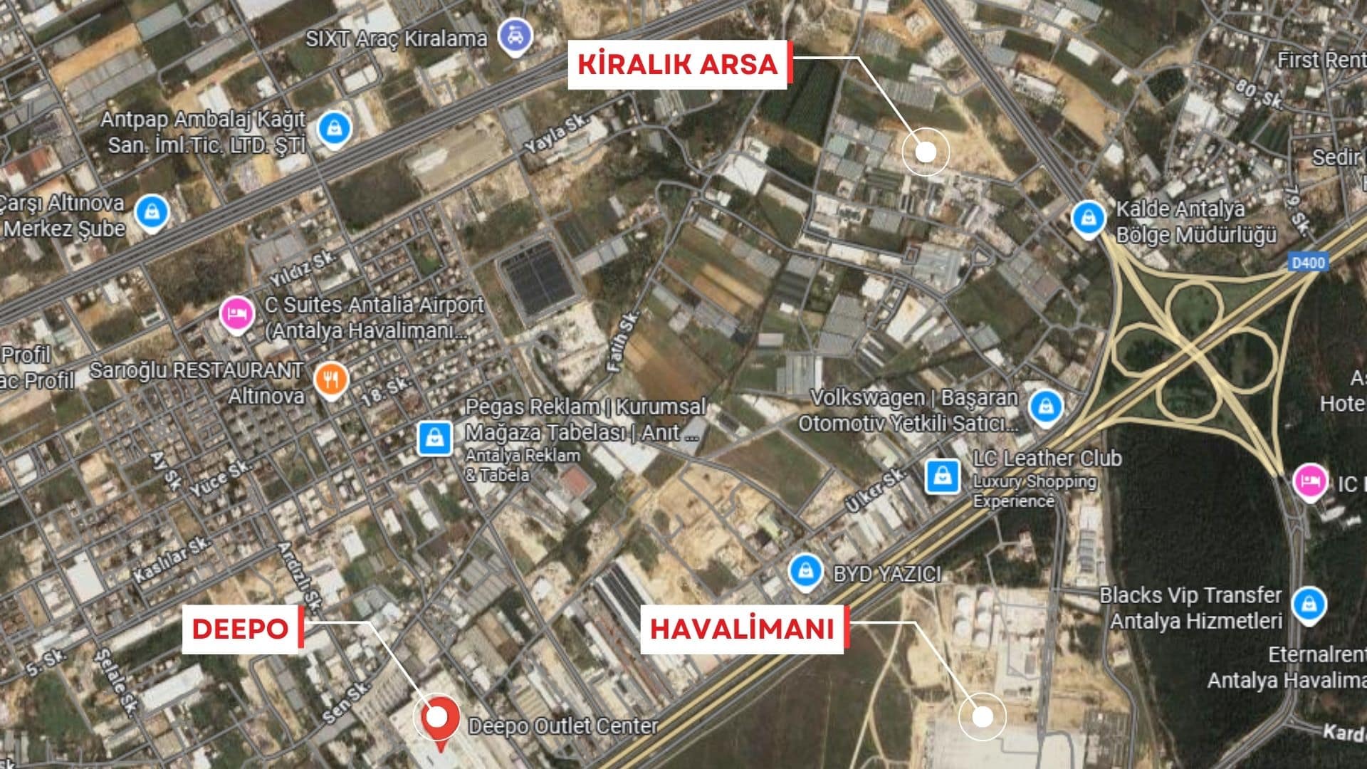 1 KİRALIK ARSA İŞARETLİ