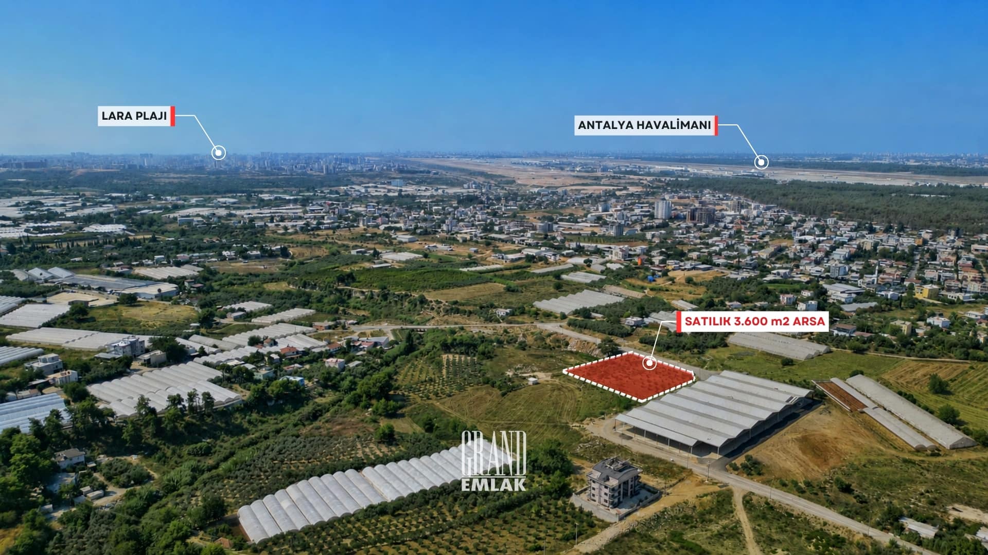 Antalya Güzelyurt’ta Konut İmarlı 3.600 m2 Satılık Köşe Parsel Arsa (1)