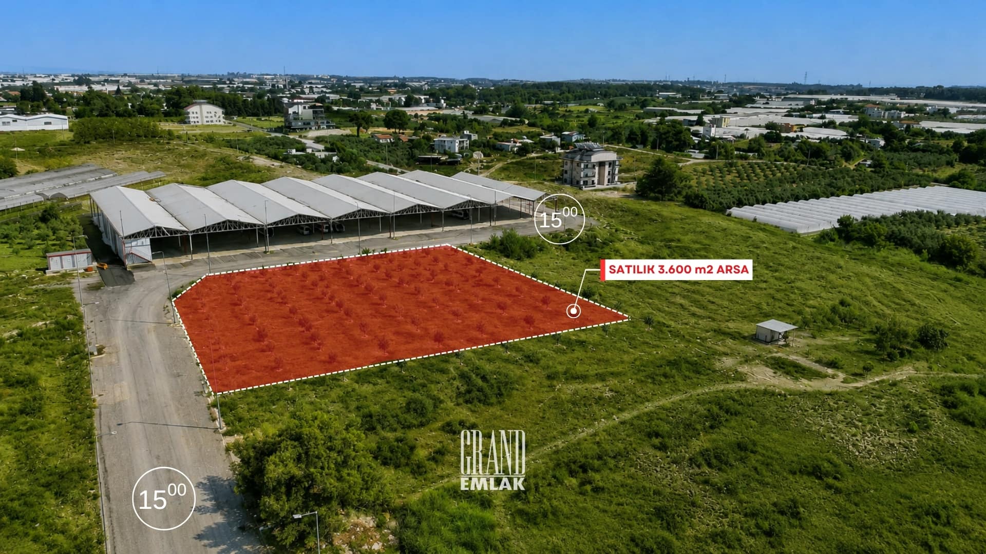 Antalya Güzelyurt’ta Konut İmarlı 3.600 m2 Satılık Köşe Parsel Arsa (5)