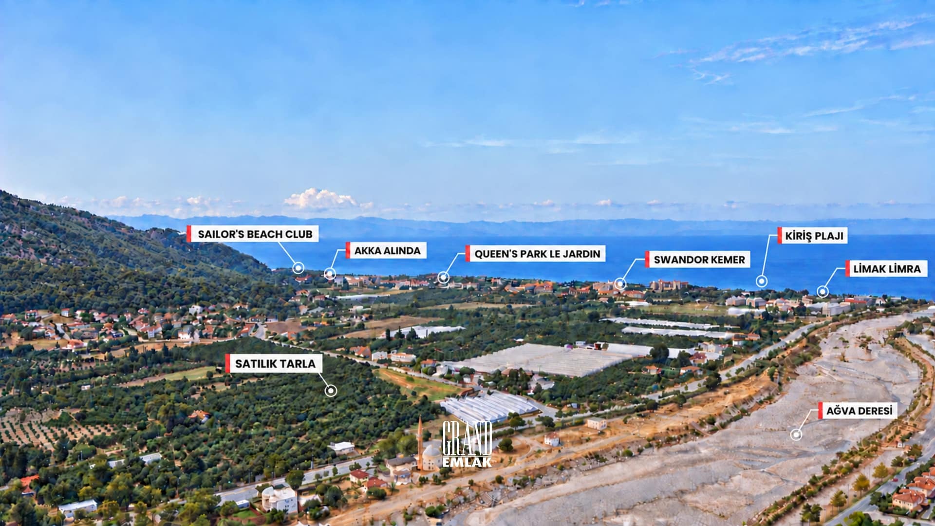 Kemer Kiriş’te Kiriş Caddesi’ne 185 m Cepheli, Plaja 2 Km Satılık 21.907 m² Narenciye Bahçesi (2)