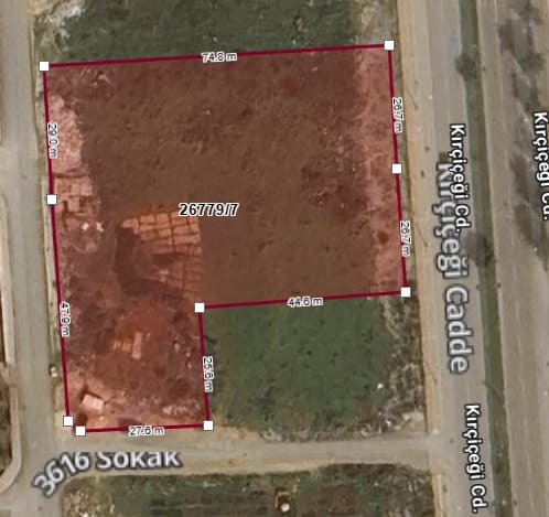 arsa kenar uzunlukları kırçiçeği