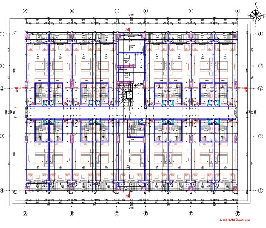 b blok 2 kat otel kısmı